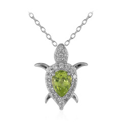 Peridot-Silberhalskette