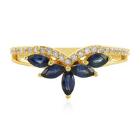 Blauer Madagaskar-Saphir-Silberring