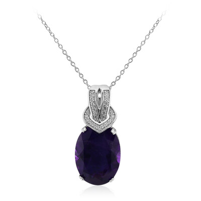 Marokkanischer Amethyst-Silberhalskette