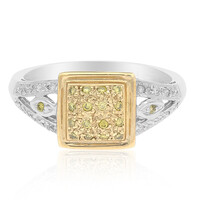 Gelber SI1 Diamant-Goldring