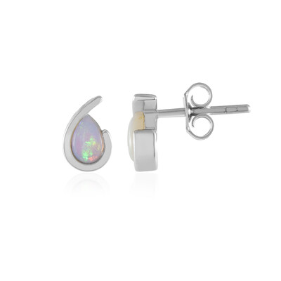 Australischer Opal-Silberohrringe