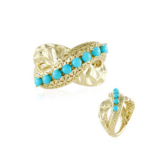 Sleeping Beauty-Türkis-Goldring (Ornaments by de Melo)