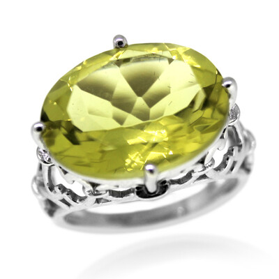 Ouro Verde-Quarz-Silberring