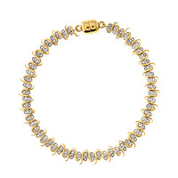 I2 (I) Brillant-Silberarmband