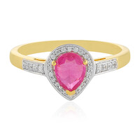Pinkfarbener Madagaskar-Saphir-Silberring