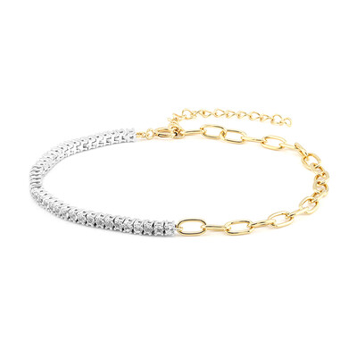 Weißer Topas-Silberarmband