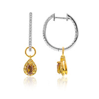 Gelber SI2 Brillant-Goldohrringe (CIRARI)