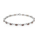 Roter Zirkon-Silberarmband