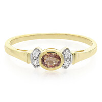 Padparadscha-Saphir-Silberring