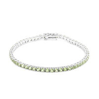 Burmesischer Peridot-Silberarmband