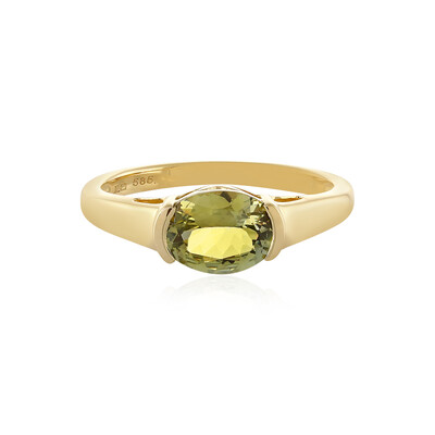 Gelber Tansanit-Goldring