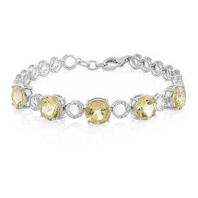 Goldener Labradorit-Silberarmband