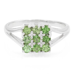 Merelani-Mint-Granat-Silberring