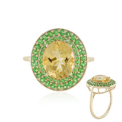 Gelber Beryll-Goldring
