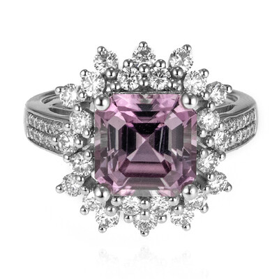 Pinkfarbener Diaspor-Goldring (AMAYANI)
