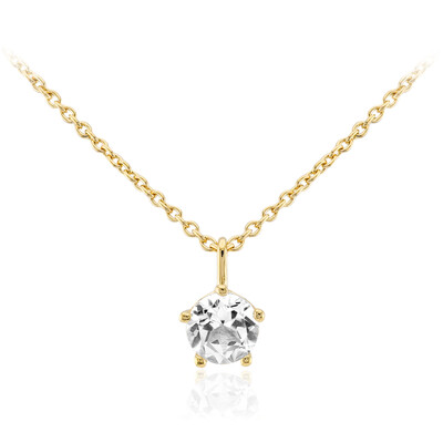 Weißer Topas-Silbercollier