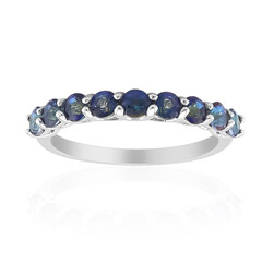 Blauer Mystik-Quarz-Silberring