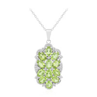 Burmesischer Peridot-Silberhalskette