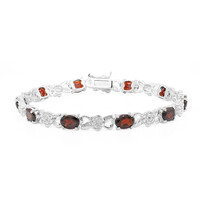 Mosambik-Granat-Silberarmband