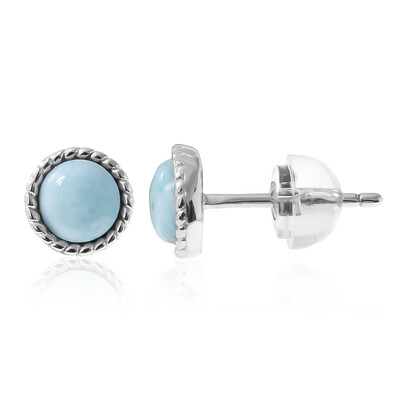 Larimar-Silberohrringe