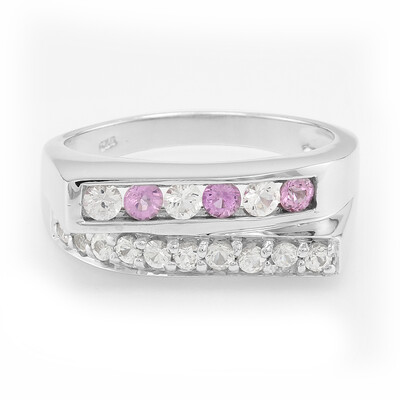 Pinkfarbener Ceylon-Saphir-Silberring