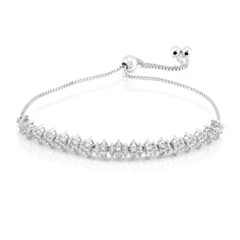 Weißer Topas-Silberarmband