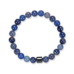 Blauer Quarz-Armband