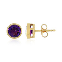 Sambia-Amethyst-Silberohrringe