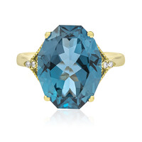 Londonblauer Topas-Goldring