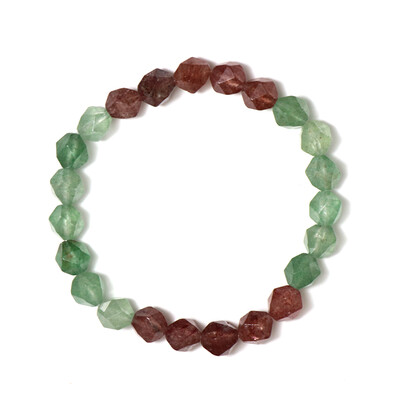Erdbeer-Quarz-Armband