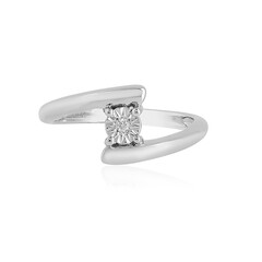 SI2 (H) Diamant-Silberring