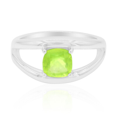 Brasilianischer Grüner Opal-Silberring