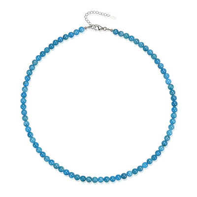 Blauer Apatit-Silberhalskette