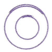 Sambia-Amethyst-Stahlset (Riya)