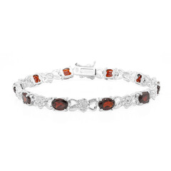 Mosambik-Granat-Silberarmband