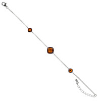 Baltischer Bernstein-Silberarmband