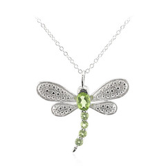 Burmesischer Peridot-Silberhalskette