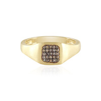 I3 Schokoladen-Diamant-Silberring