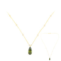 Bulgarischer Grüner Sphalerit-Goldcollier (de Melo)