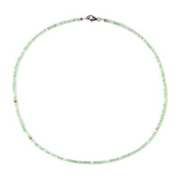 Chrysopras-Silberhalskette