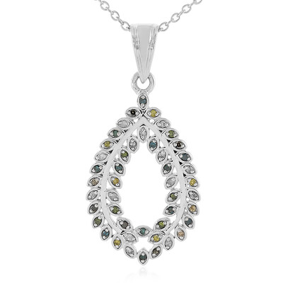 I Diamant-Silberhalskette