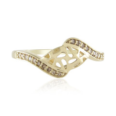 I2 Champagner-Diamant-Goldring (Ornaments by de Melo)