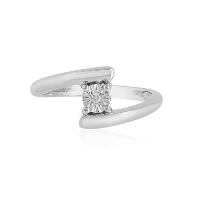 SI2 (H) Diamant-Silberring