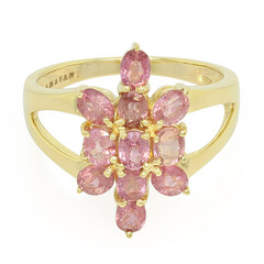 Nicht erhitzter Padparadscha-Saphir-Goldring (AMAYANI)
