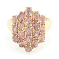 Nicht erhitzter Padparadscha-Saphir-Goldring (AMAYANI)