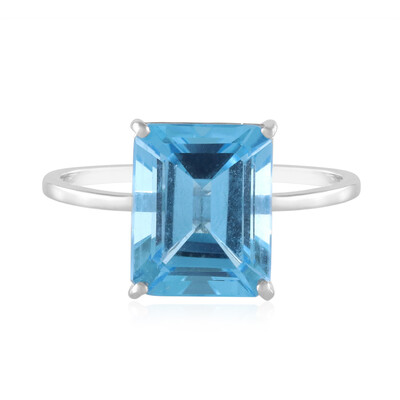 Schweizblauer Topas-Goldring