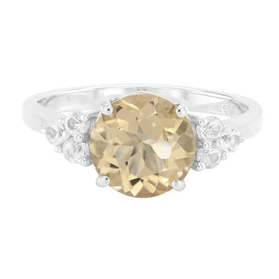 Champagner-Quarz-Silberring