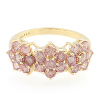 Nicht erhitzter Padparadscha-Saphir-Goldring (AMAYANI)