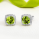 Peridot-Silberohrringe