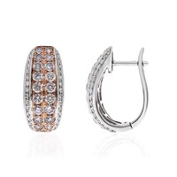 Pinkfarbener I1 Diamant-Goldohrringe (CIRARI)